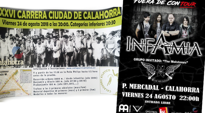 El viernes 24, dia de previos en Calahorra con carrera y concierto…